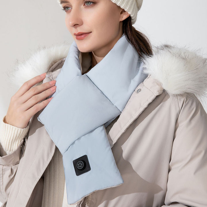 Plushley™ Cotton Heated Scarf with 3 Heat Levels and 7-Hour Battery
