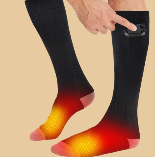 Plushley™ Rechargeable Heated Socks, 2 Pairs with 3 Heat Settings
