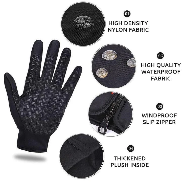 Unisex Insulated Winter Gloves for Biking, Skiing and Running