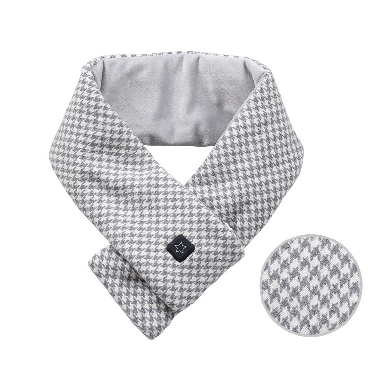 Plushley™ Cotton Heated Scarf with 3 Heat Levels and 7-Hour Battery