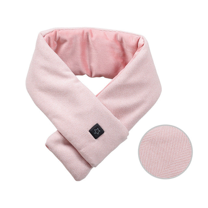Plushley™ Cotton Heated Scarf with 3 Heat Levels and 7-Hour Battery