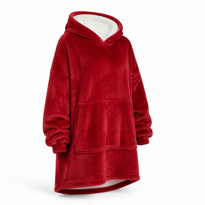 Oversized Plush Fleece Blanket Hoodie, One Size Fits All