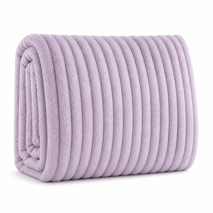 Soft Ribbed Fleece Throw Blanket That Won&