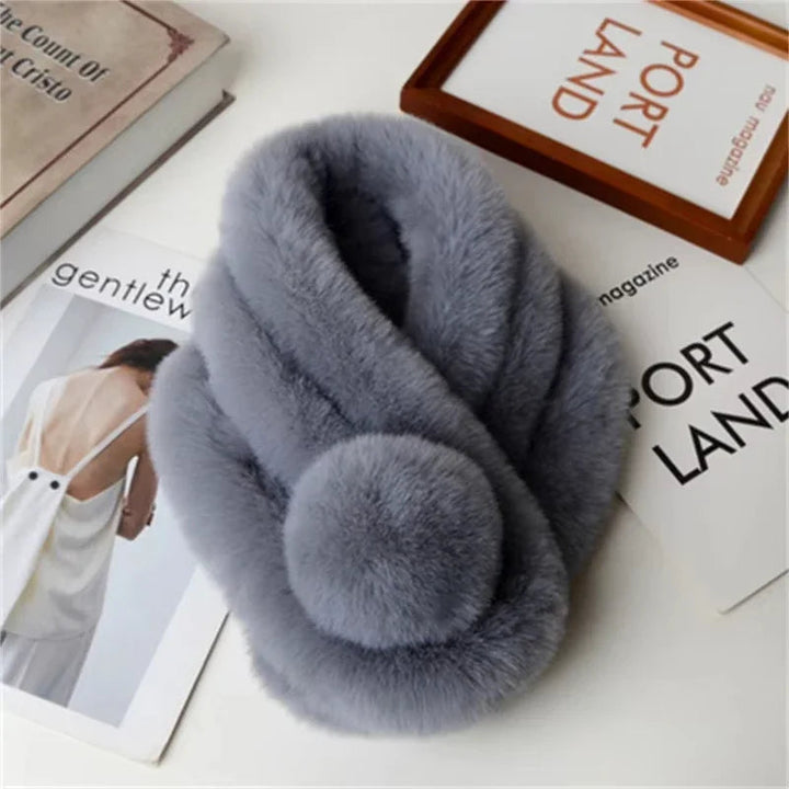 Plush Faux Fur Loop Scarf for Soft, Cozy Winter Warmth