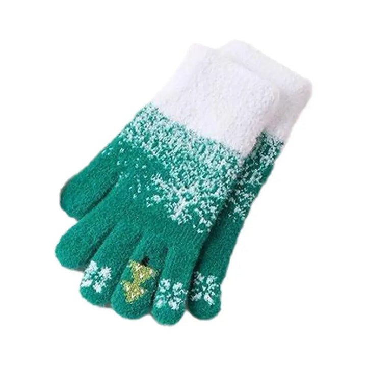 Festive Fleece Lined Convertible Fingerless Gloves