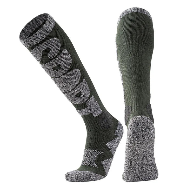 Merino Wool Blend Ski Socks with Cushioned Warmth