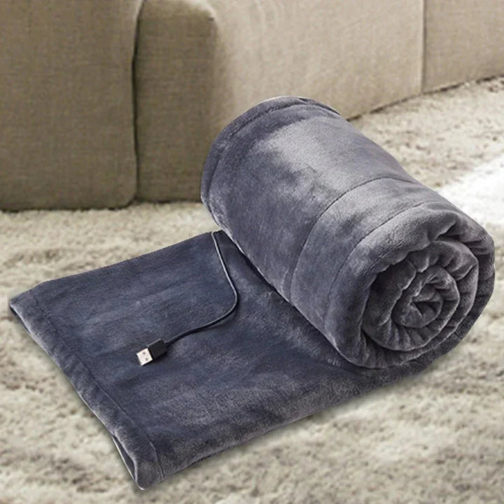 Heatease USB Heating Blanket – Portable 3-Level Heated Throw for Home, Office, and Travel Comfort