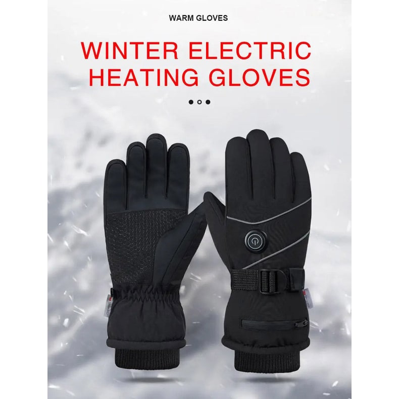 Plushley™ Heated Touchscreen Gloves with Fleece Lining and 3 Heat Levels