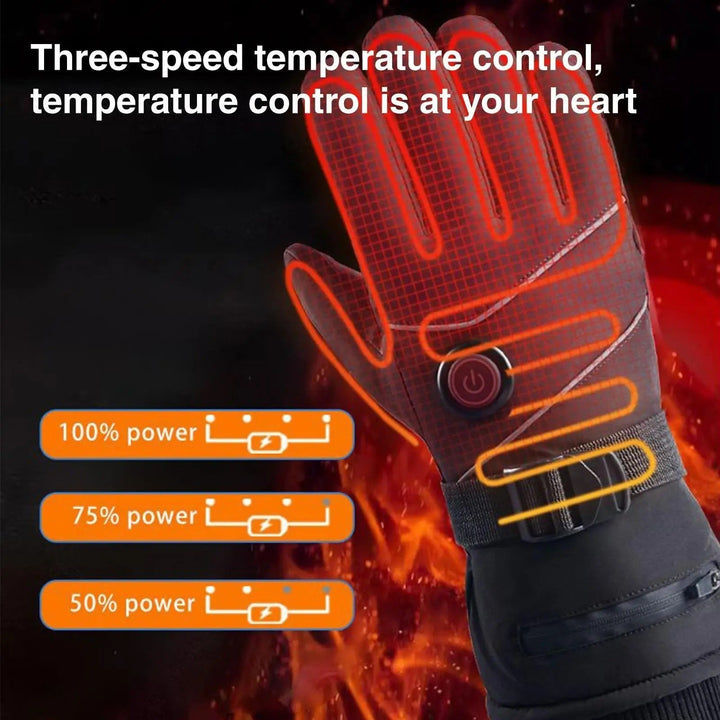 Plushley™ Heated Touchscreen Gloves with Fleece Lining and 3 Heat Levels