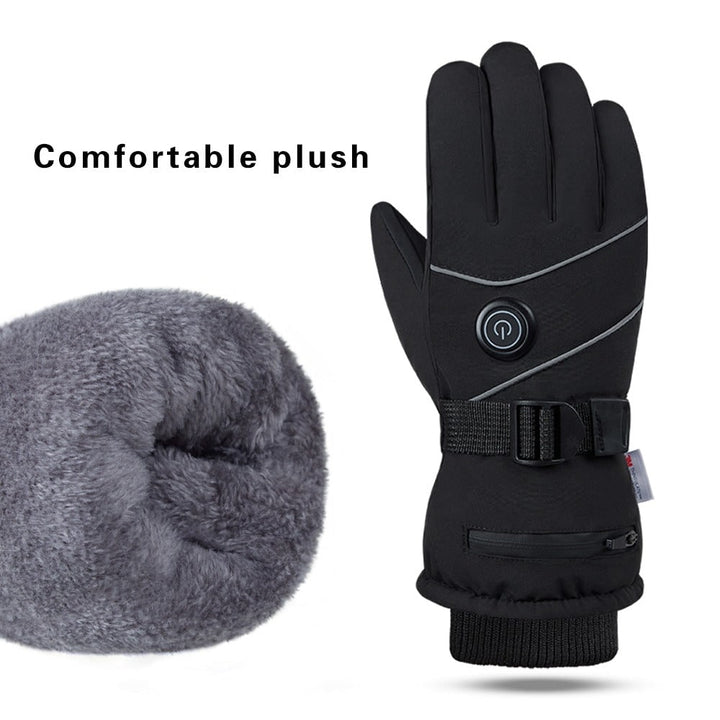 Plushley™ Heated Touchscreen Gloves with Fleece Lining and 3 Heat Levels