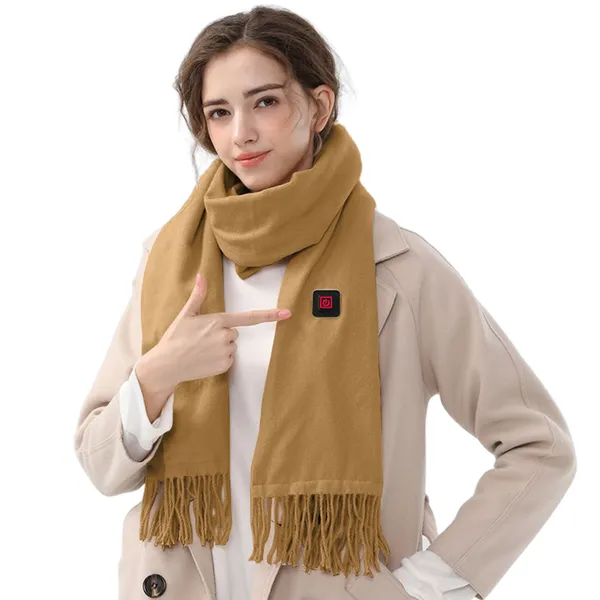 Plushley™ Heated Fleece Neck Scarf with LED Heat Indicator