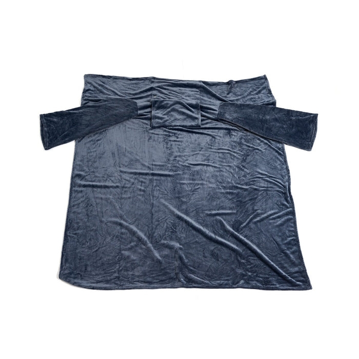 Plushley™ Heated Wearable Blanket with Sleeves & Chest Heat Panel