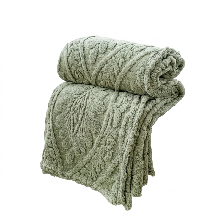 Geometric Jacquard Fleece Throw – Soft Microfiber in Four Sizes