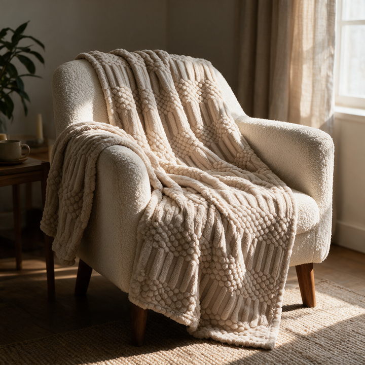 Fluffy Plush Fleece Throw Blanket for Couch and Bed