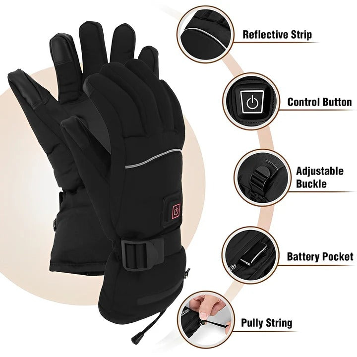 Plushley™ Rechargeable Heated Gloves with 3 Heat Settings