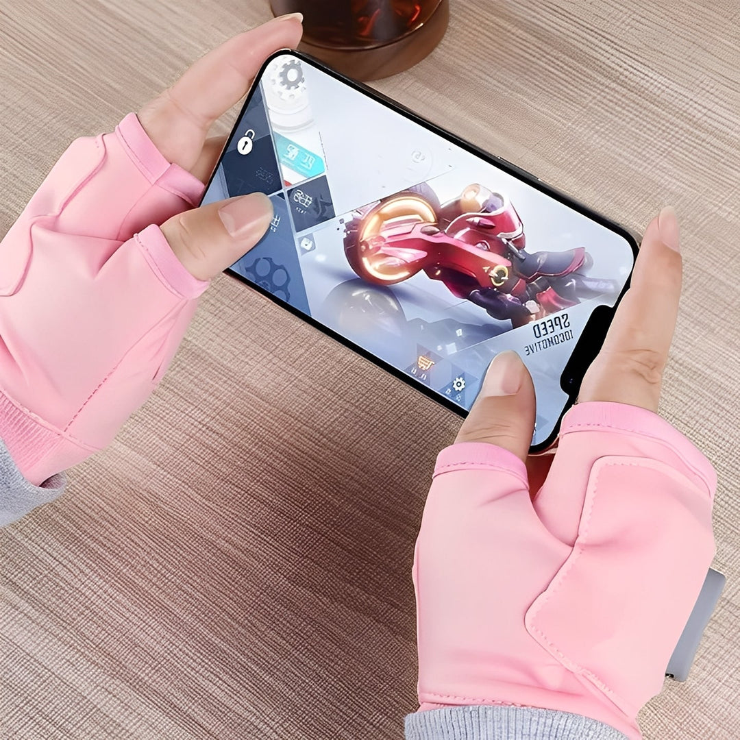 Plushley™ Fingerless Heated Gloves, USB-C Rechargeable, 3 Settings