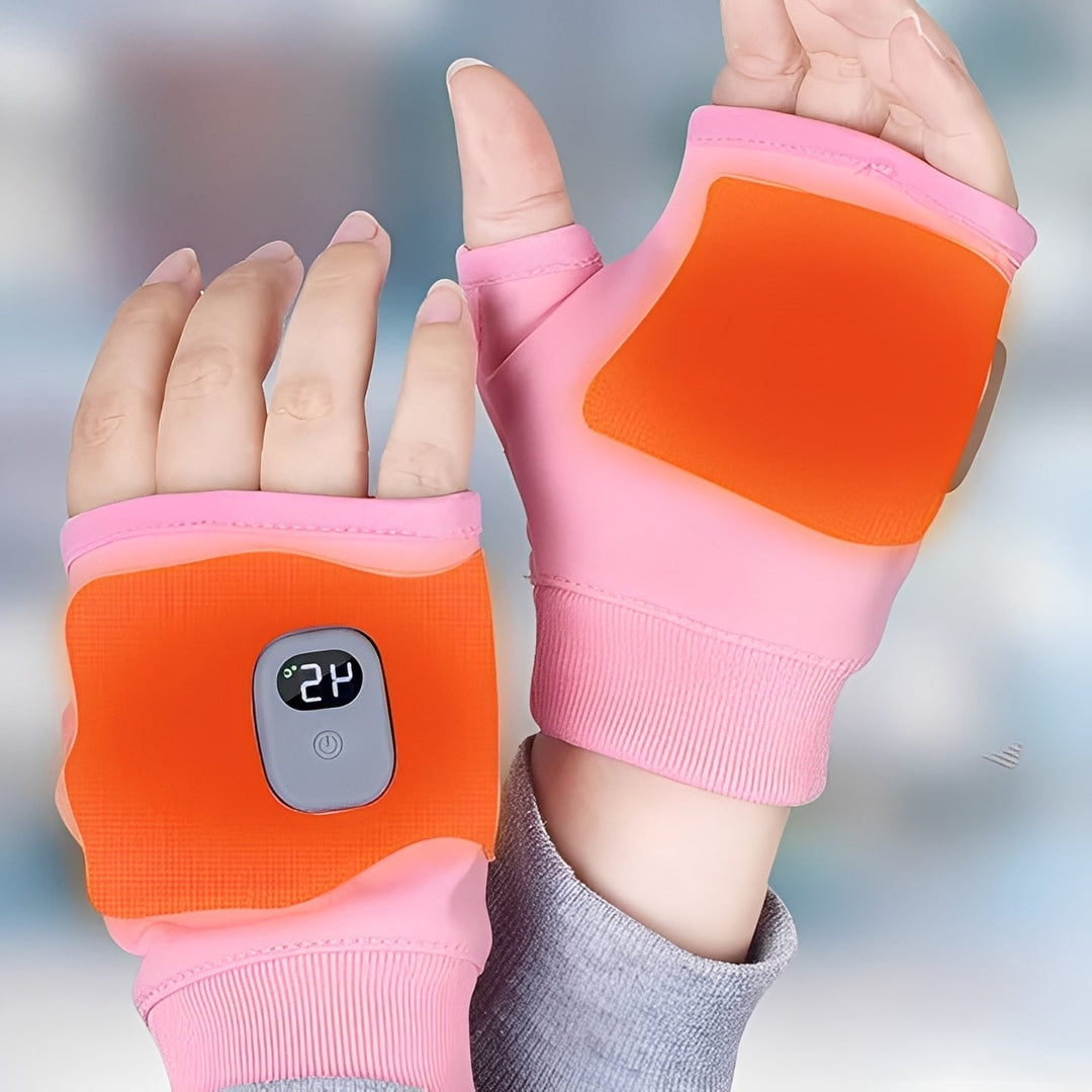Plushley™ Fingerless Heated Gloves, USB-C Rechargeable, 3 Settings
