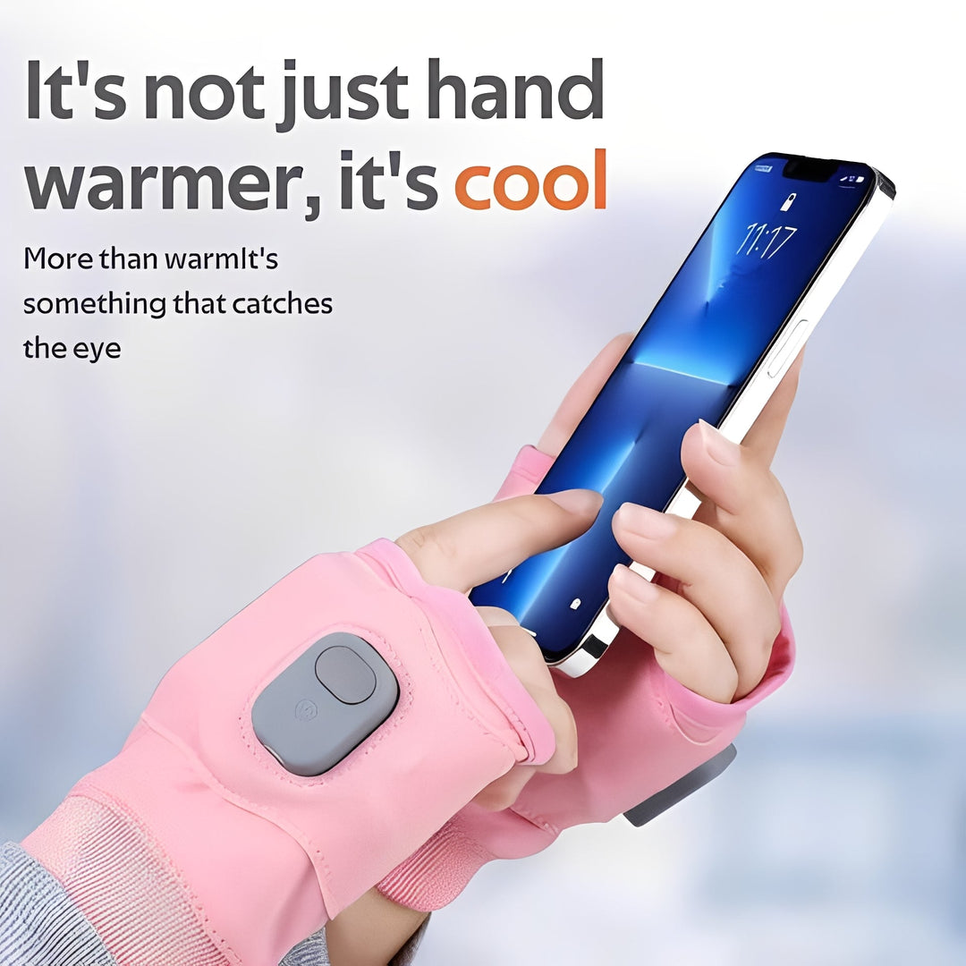 Plushley™ Fingerless Heated Gloves, USB-C Rechargeable, 3 Settings