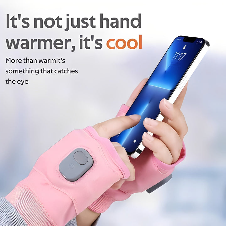 Plushley™ Fingerless Heated Gloves, USB-C Rechargeable, 3 Settings