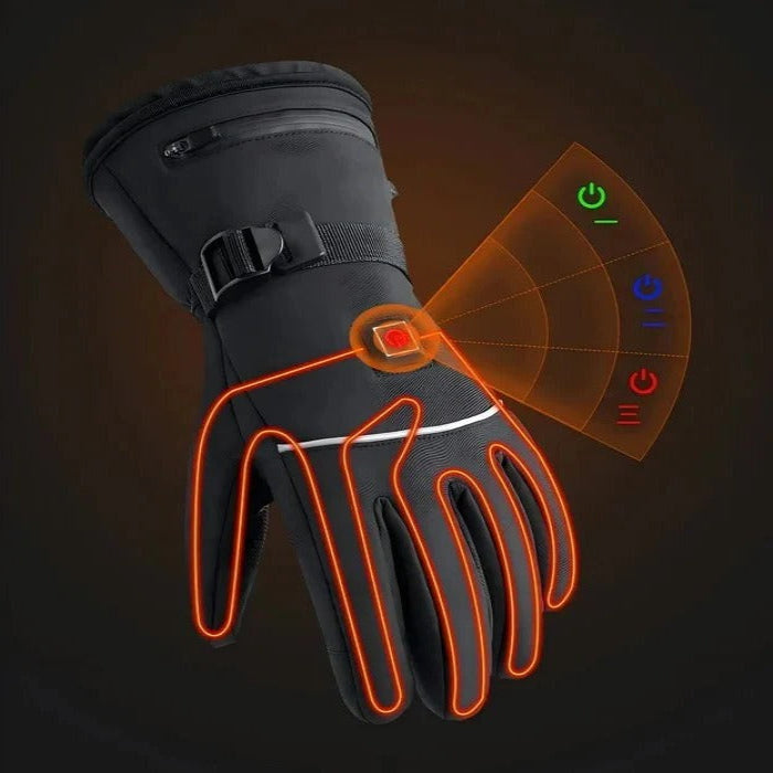 Plushley™ Heated Motorcycle Gloves with Touchscreen Fingertips