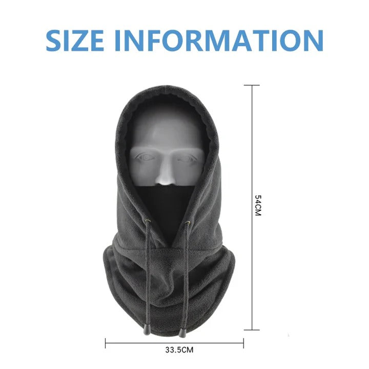 Polar Fleece Balaclava and Ski Hood with Adjustable Fit