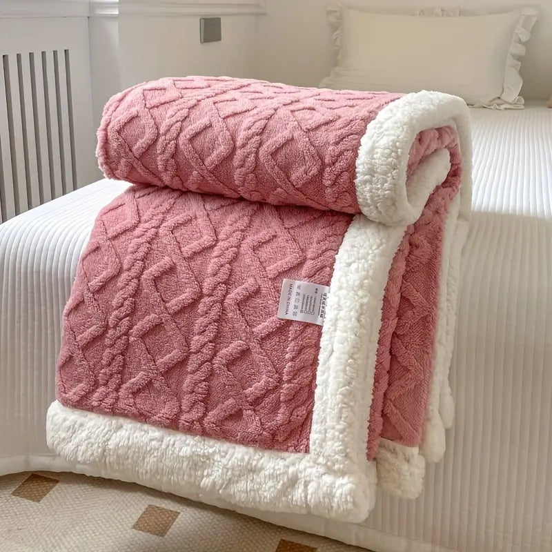 Reversible Brushed Sherpa Blanket – Heavy, Warm and Soft