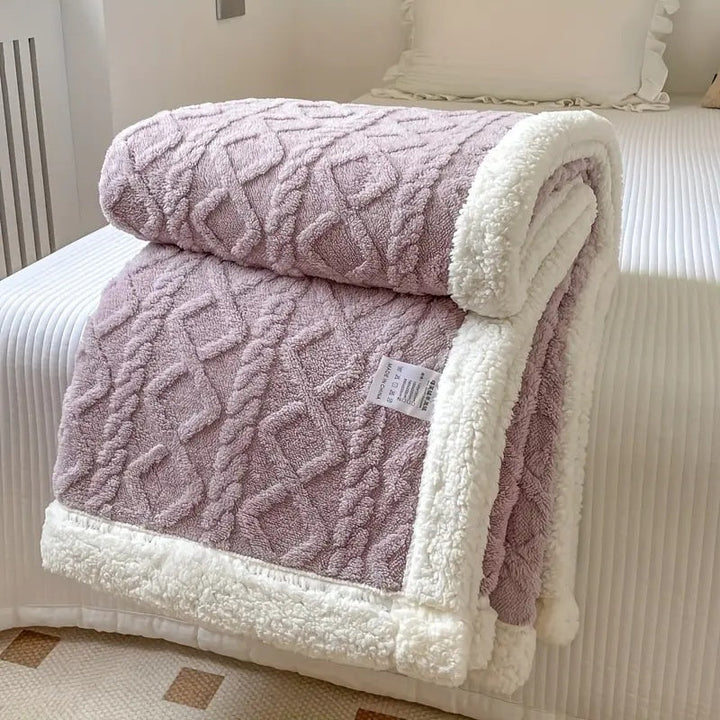 Reversible Brushed Sherpa Blanket – Heavy, Warm and Soft