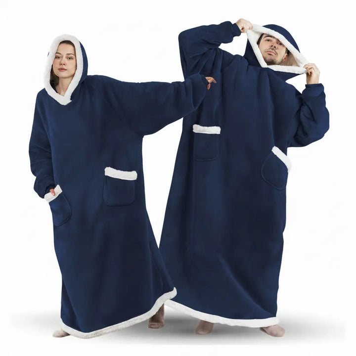 Giant Oversized Hoodie Blanket in Thick Brushed Fleece