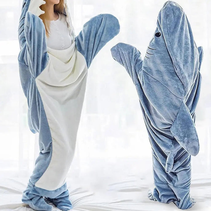 Wearable Shark Hoodie Blanket in Four Lengths for All Ages