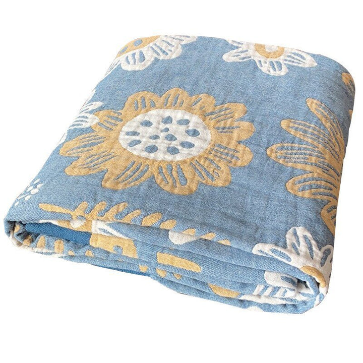 Soft Japanese Cotton Throw Blanket with Anti-Pilling Finish