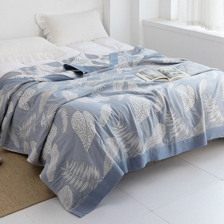 Soft Japanese Cotton Throw Blanket with Anti-Pilling Finish