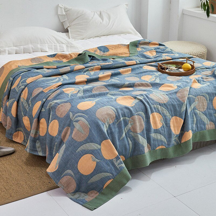 Soft Japanese Cotton Throw Blanket with Anti-Pilling Finish