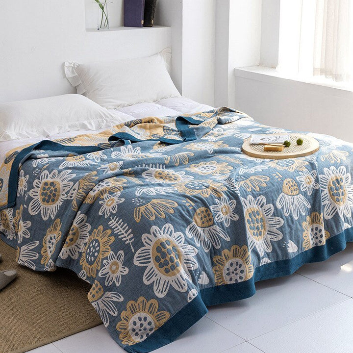 Soft Japanese Cotton Throw Blanket with Anti-Pilling Finish