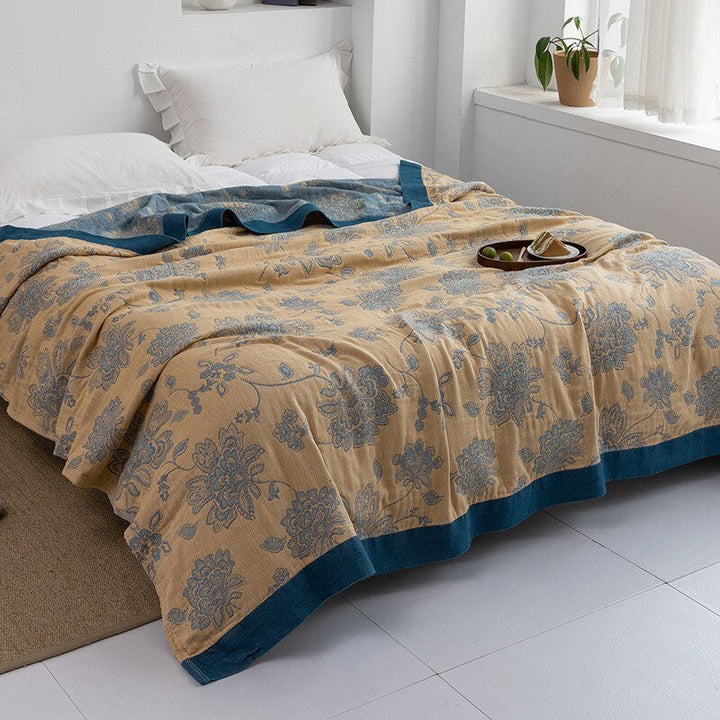 Soft Japanese Cotton Throw Blanket with Anti-Pilling Finish