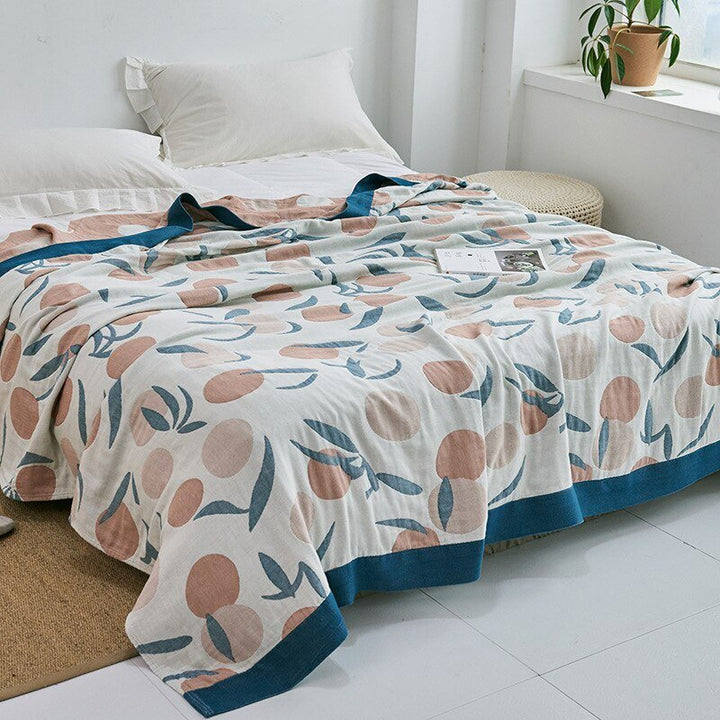 Soft Japanese Cotton Throw Blanket with Anti-Pilling Finish
