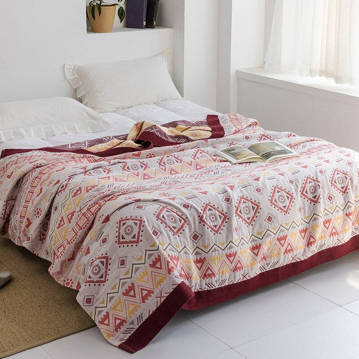Soft Japanese Cotton Throw Blanket with Anti-Pilling Finish