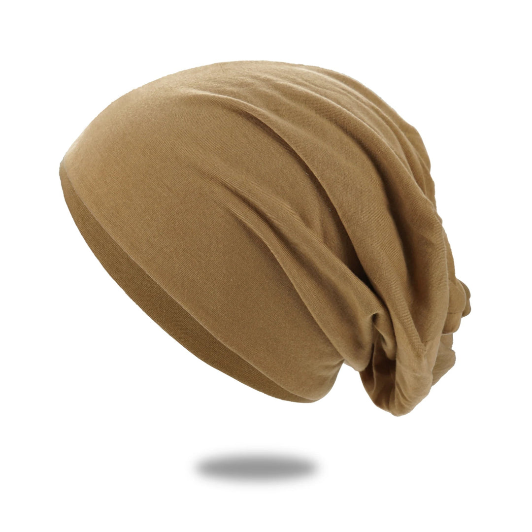 Slouchy Beanie Hat with Breathable Stretch Knit