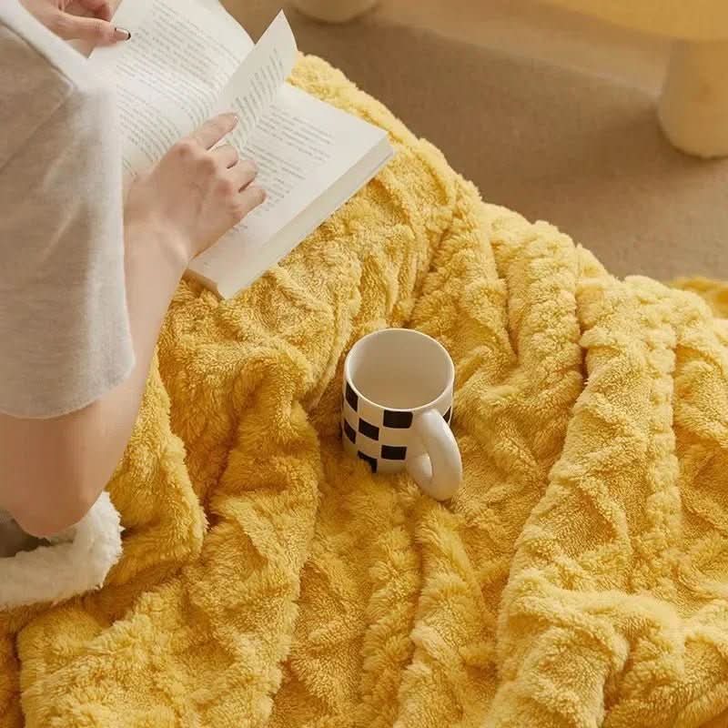 Reversible Winter Blanket, Warm and Modern Two-Sided Throw