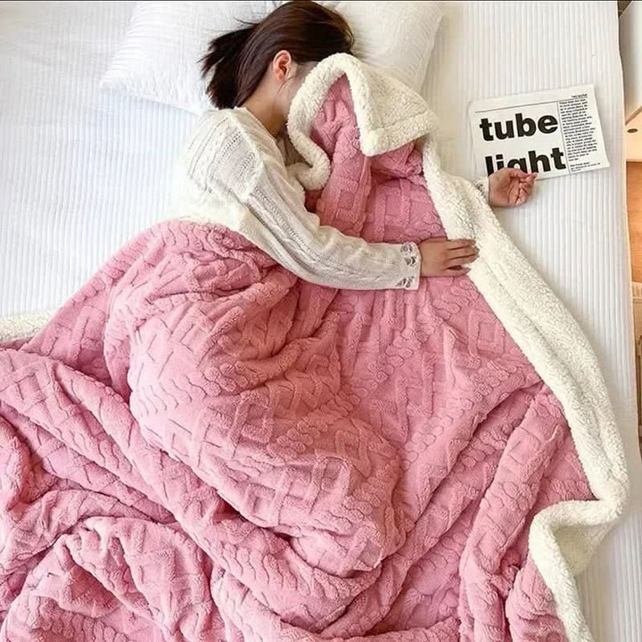 Reversible Winter Blanket, Warm and Modern Two-Sided Throw