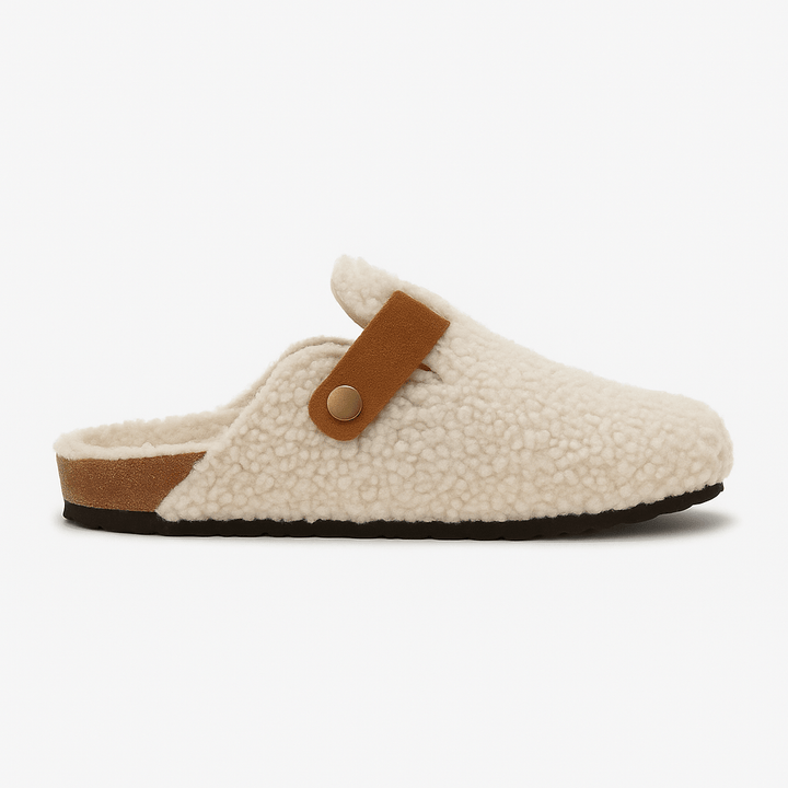 Natural Sheep Wool Slippers with Non-Slip Rubber Sole