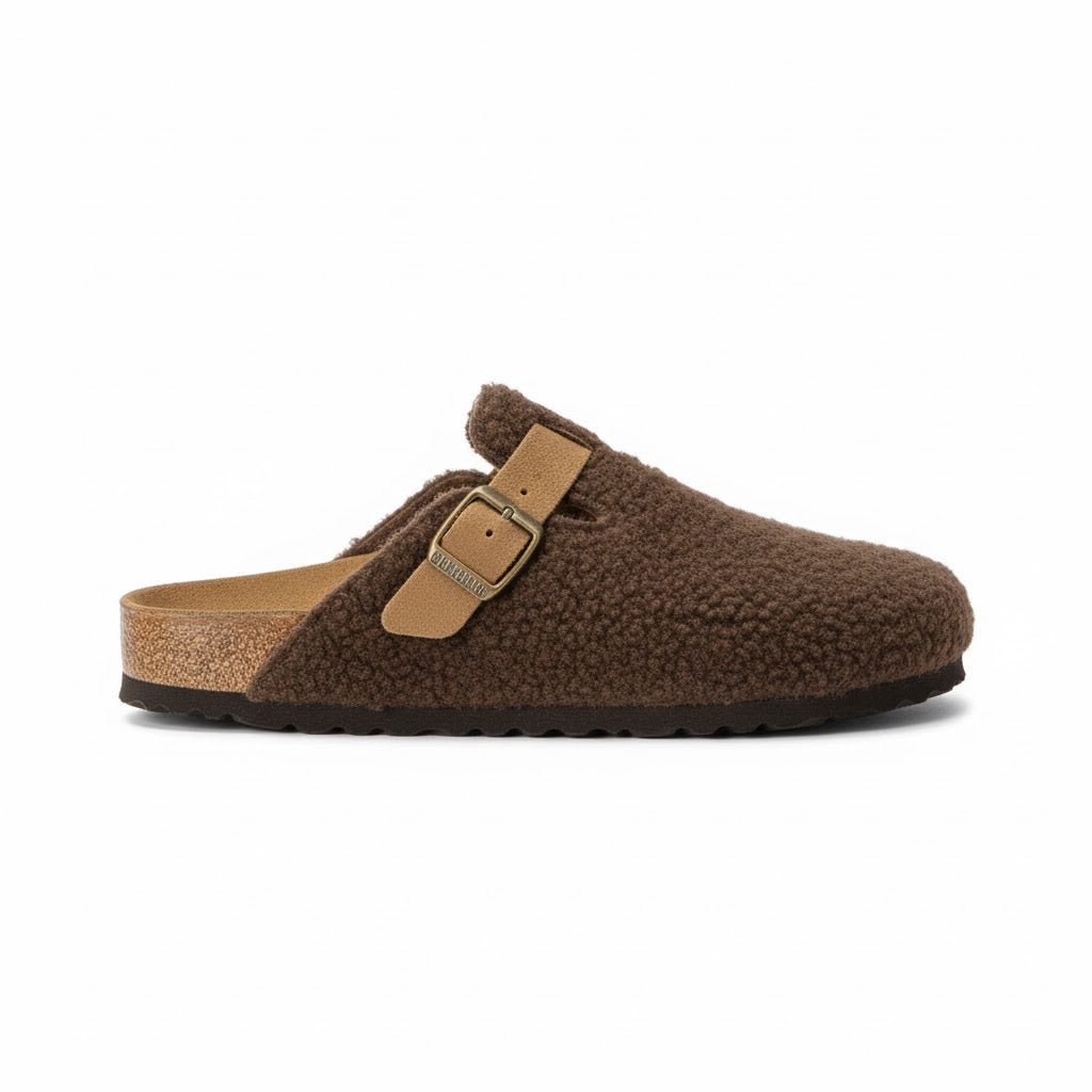 Natural Sheep Wool Slippers with Non-Slip Rubber Sole
