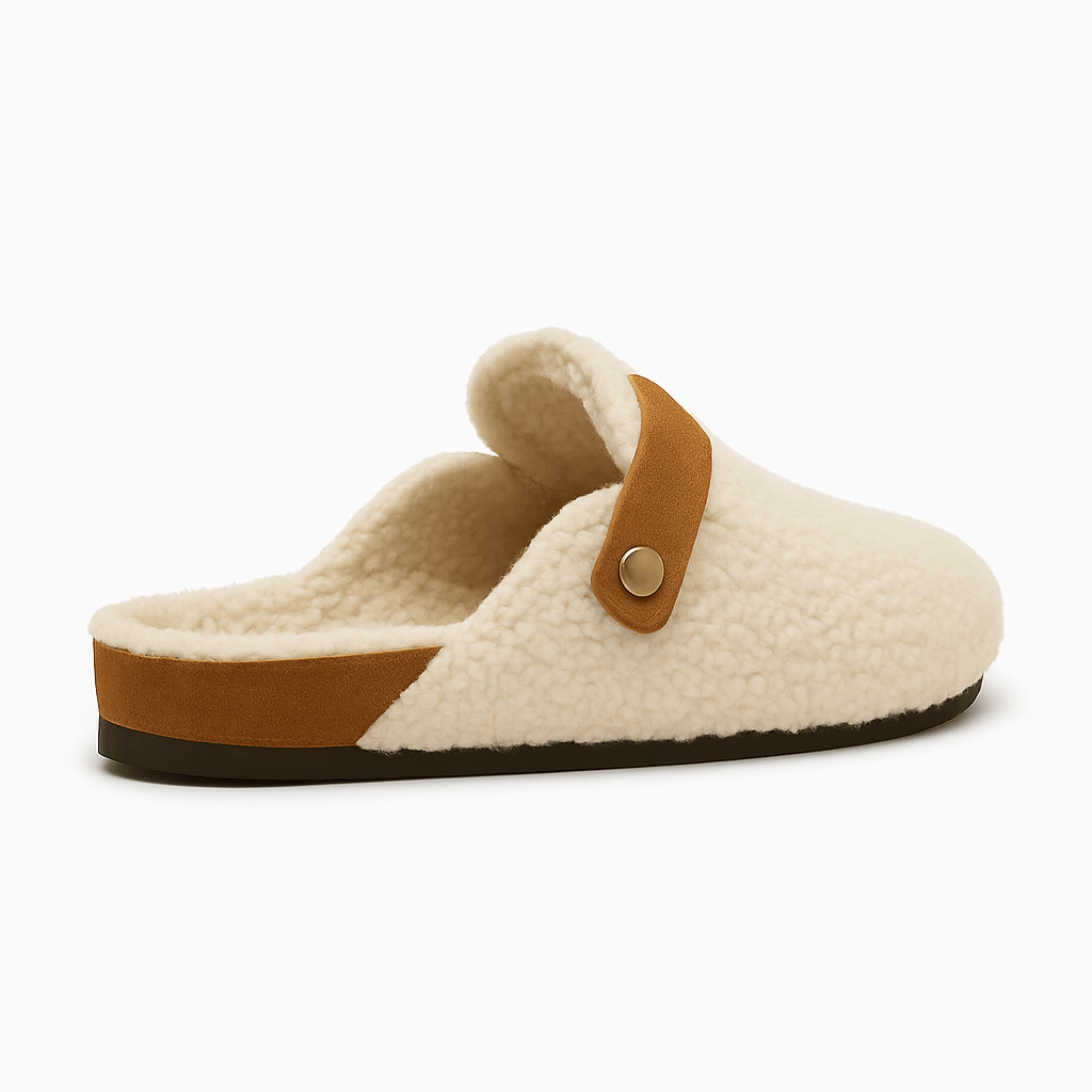 Natural Sheep Wool Slippers with Non-Slip Rubber Sole