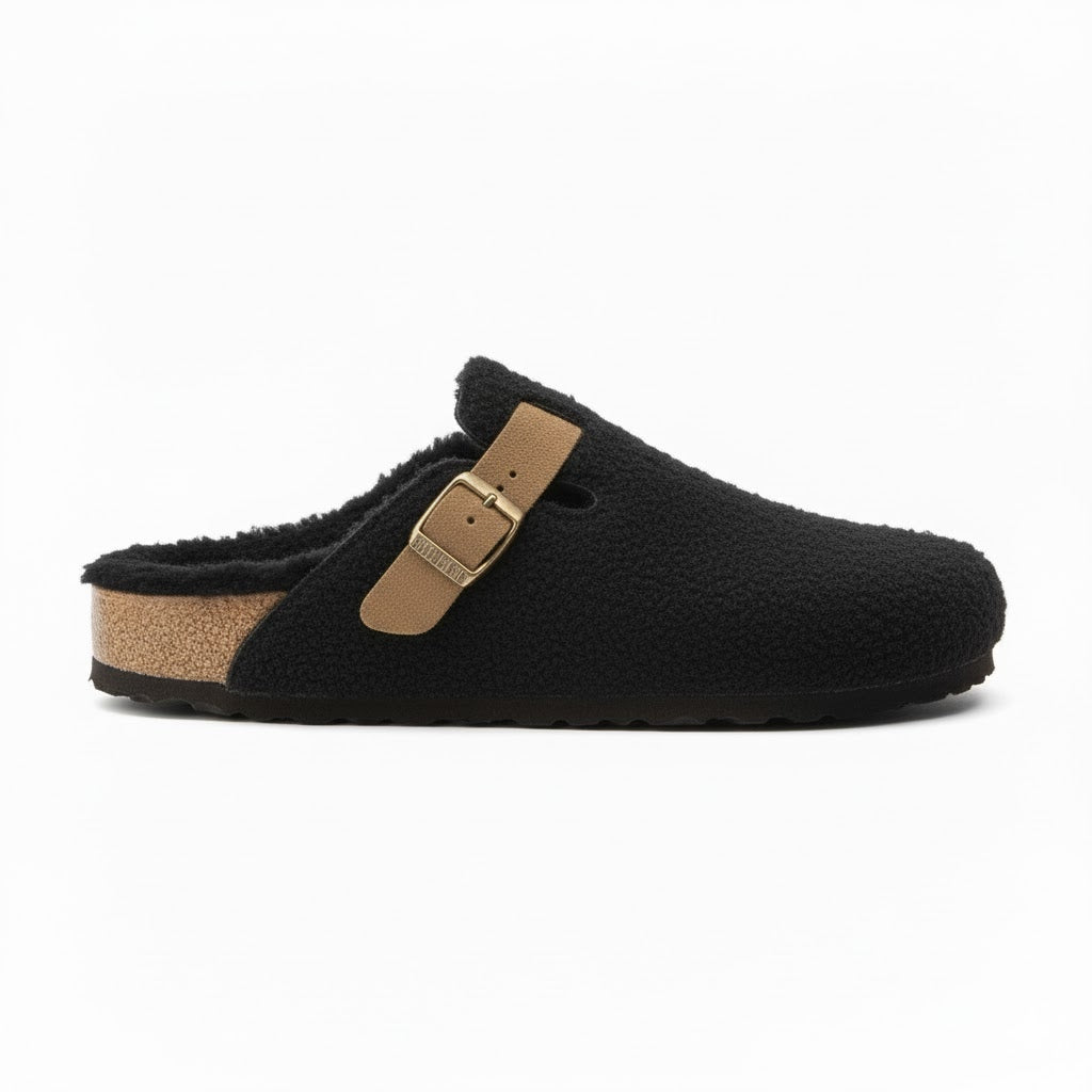 Natural Sheep Wool Slippers with Non-Slip Rubber Sole