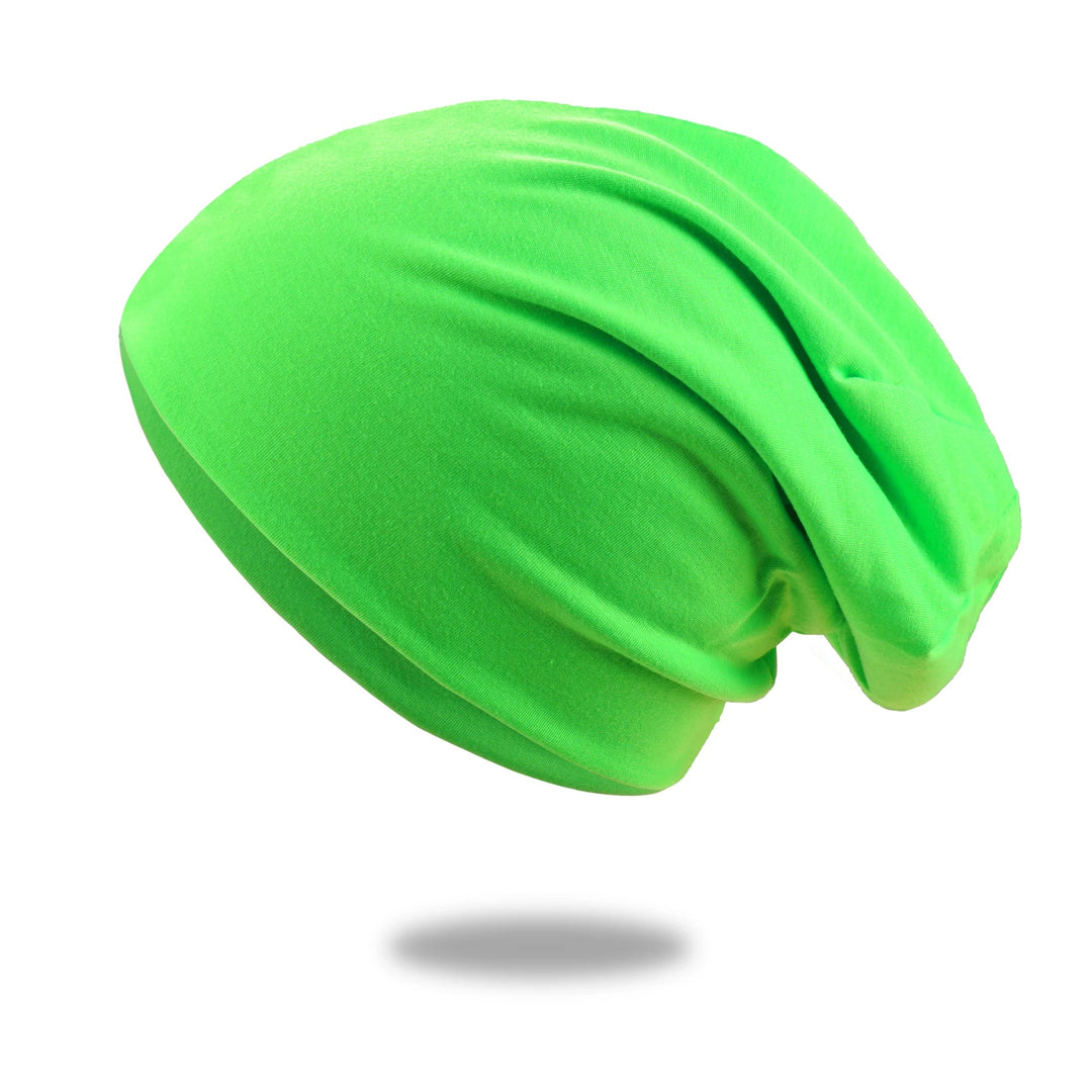 Slouchy Beanie Hat with Breathable Stretch Knit