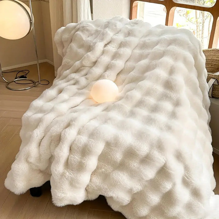 Plush Faux Fur Throw Blanket