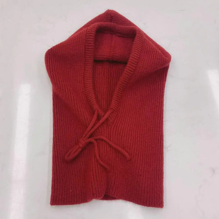 Knit Hooded Balaclava and Neck Warmer in Soft Cashmere Knit