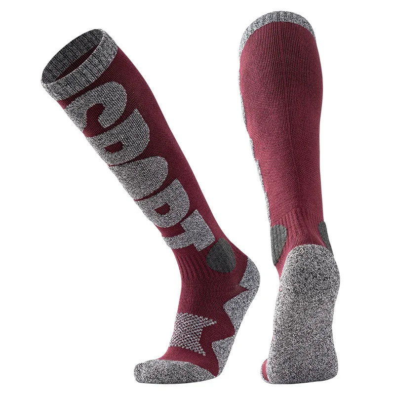 Merino Wool Blend Ski Socks with Cushioned Warmth