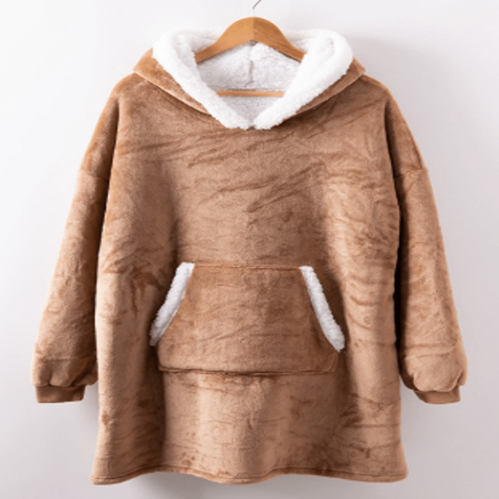 Oversized Fleece Hoodie Blanket with Extra-Large Hood