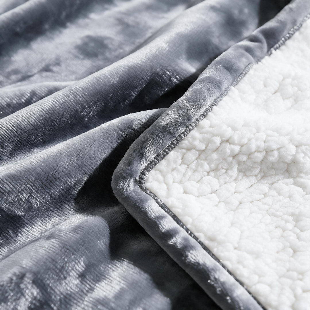Plushley™ Sherpa Heated Throw with 6 Heat Settings &amp; Timer
