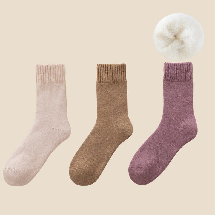 3-Pair Unisex Thermal Socks with Soft Fleece Lining